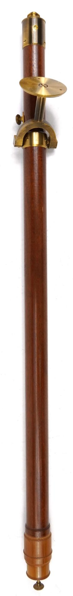 Mahogany and brass ship's stick barometer by Culpeper Instruments numbered 059/82, 96.5cm in length - Image 3 of 3