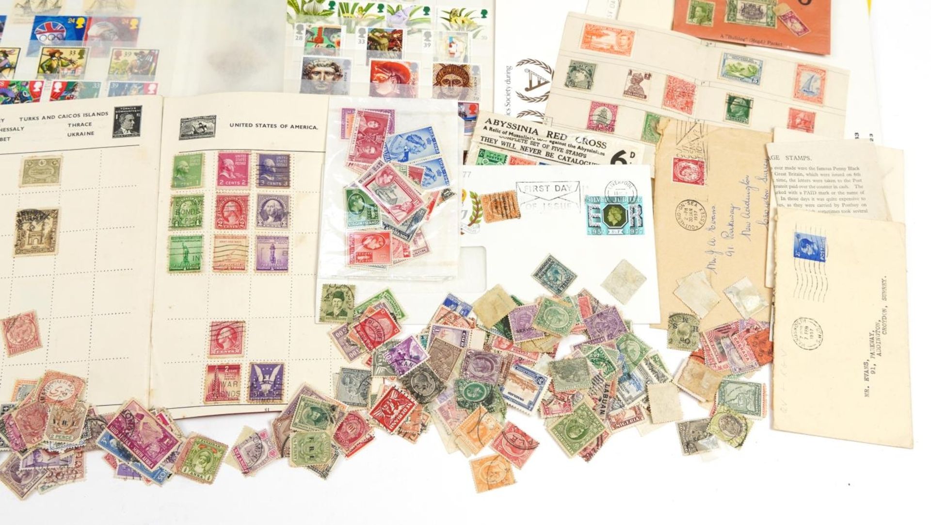 Collection of British and world stamps, come arranged in albums - Bild 5 aus 10