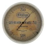 Negretti & Zambra of London, early 20th century steel cased weather forecaster, 6.5cm in diameter