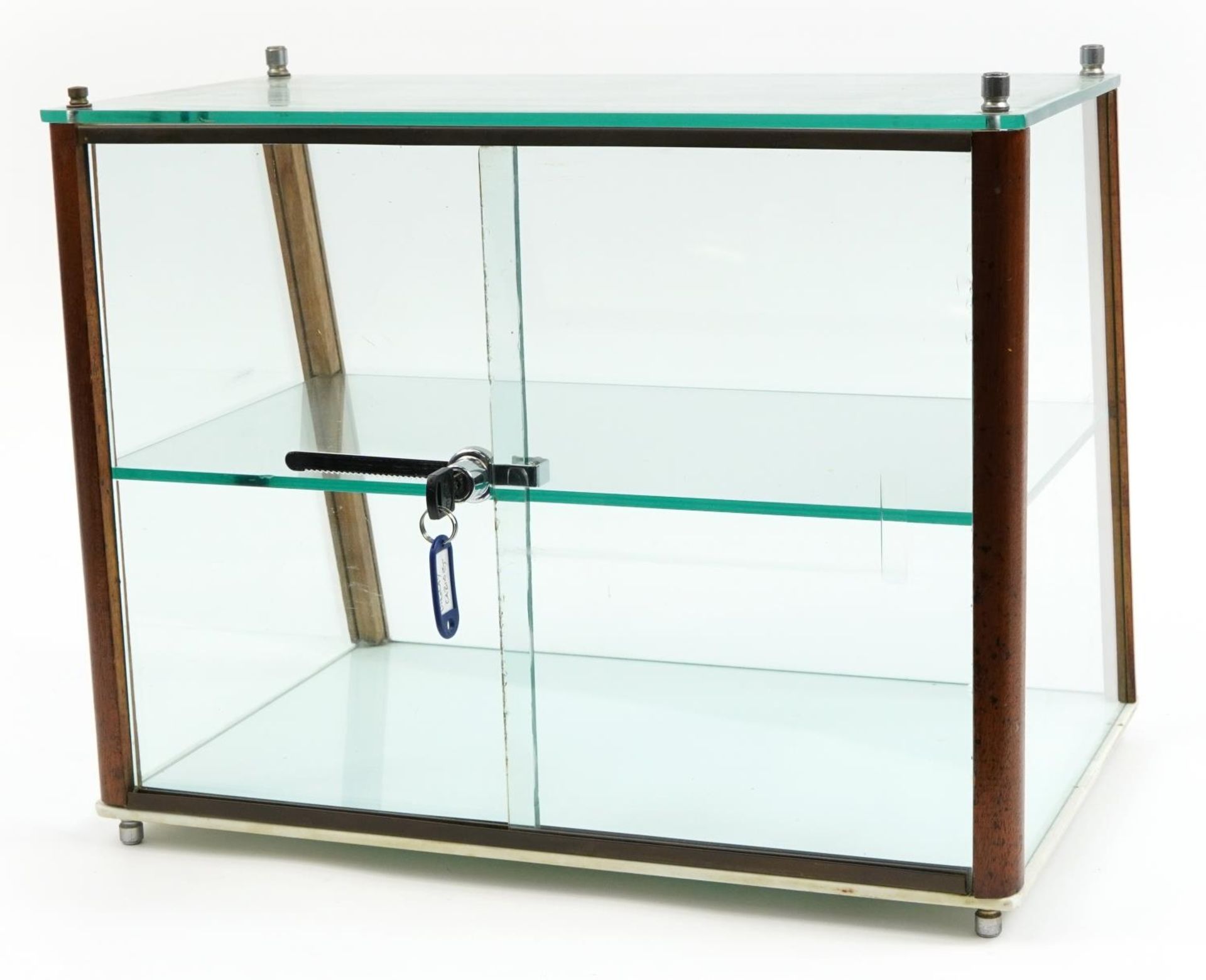 Displayall, wooden and glass counter top display case with sliding glass doors, 40cm H x 49.5cm W - Image 2 of 3