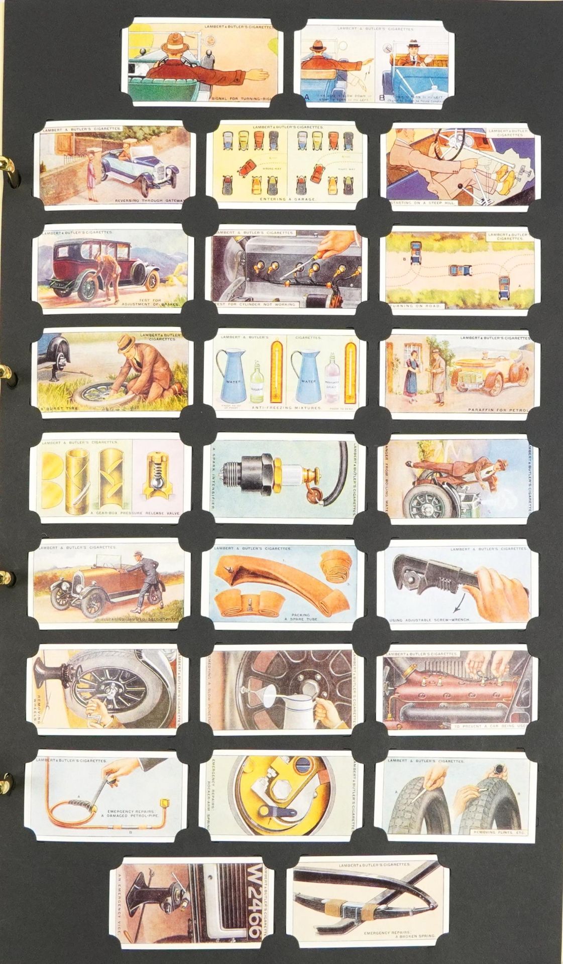 Large collection of cigarette cards arranged in two albums including Lambert & Butlers Motor Cars, - Bild 14 aus 17