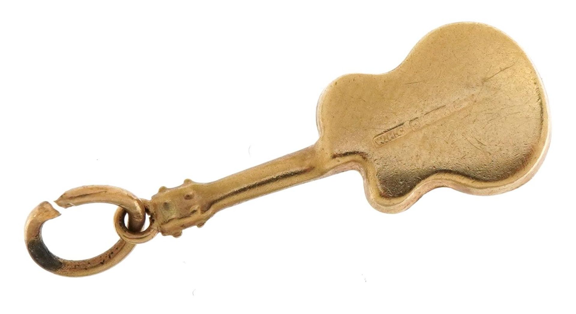 9ct gold guitar charm, 2.1cm high, 0.5g - Image 2 of 3