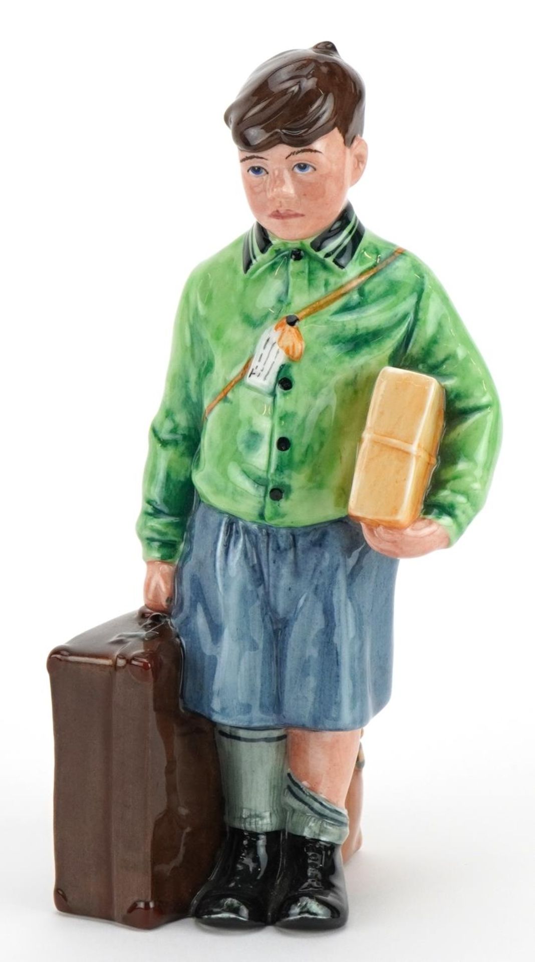 Royal Doulton Children of the Blitz figure with certificate, The Boy Evacuee HN3202, limited edition