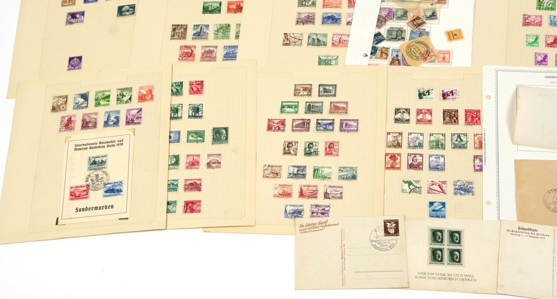 Collection of German stamps on pages - Image 4 of 5