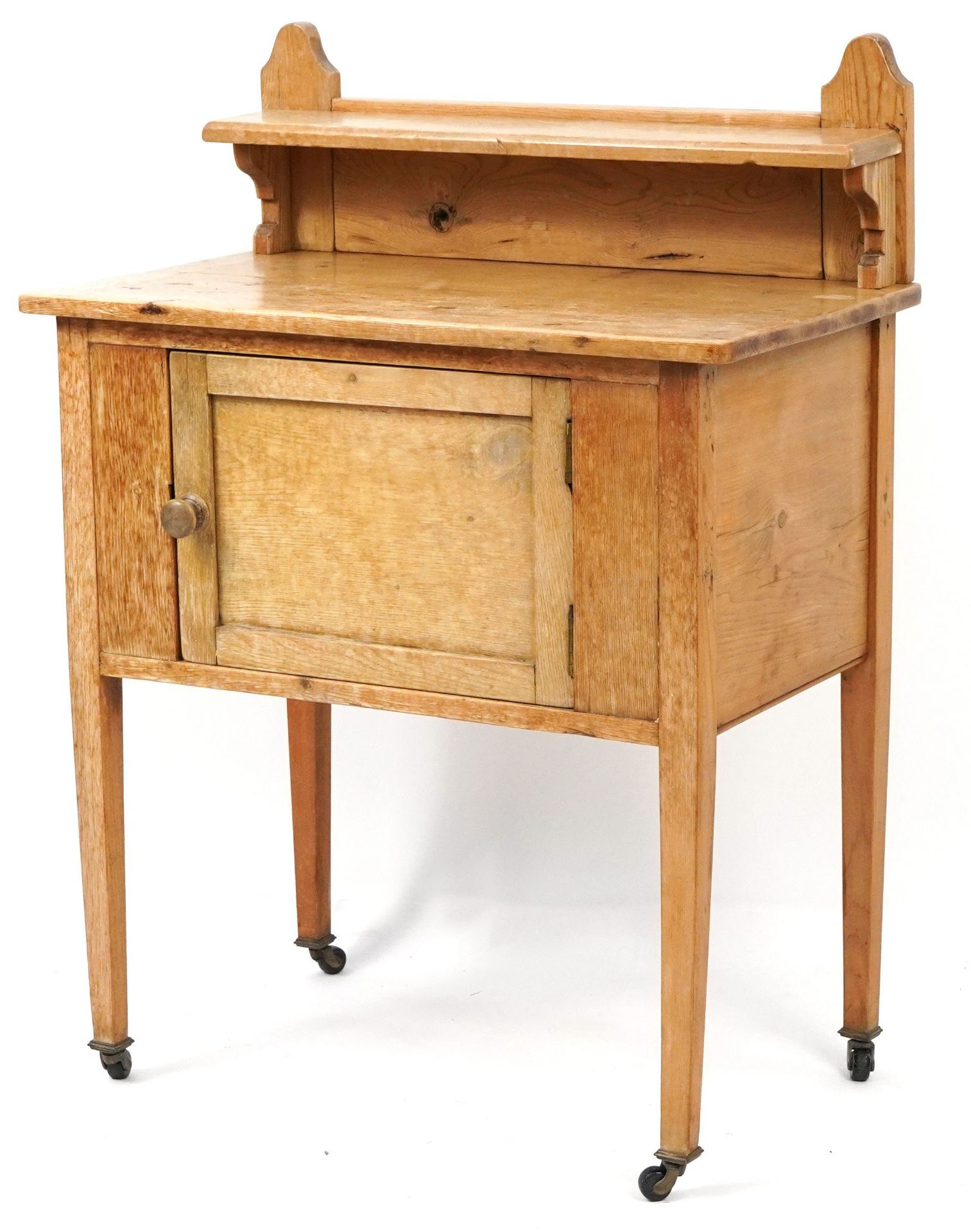 Victorian pine wash stand, 98cm H x 72cm W x 42.5cm D