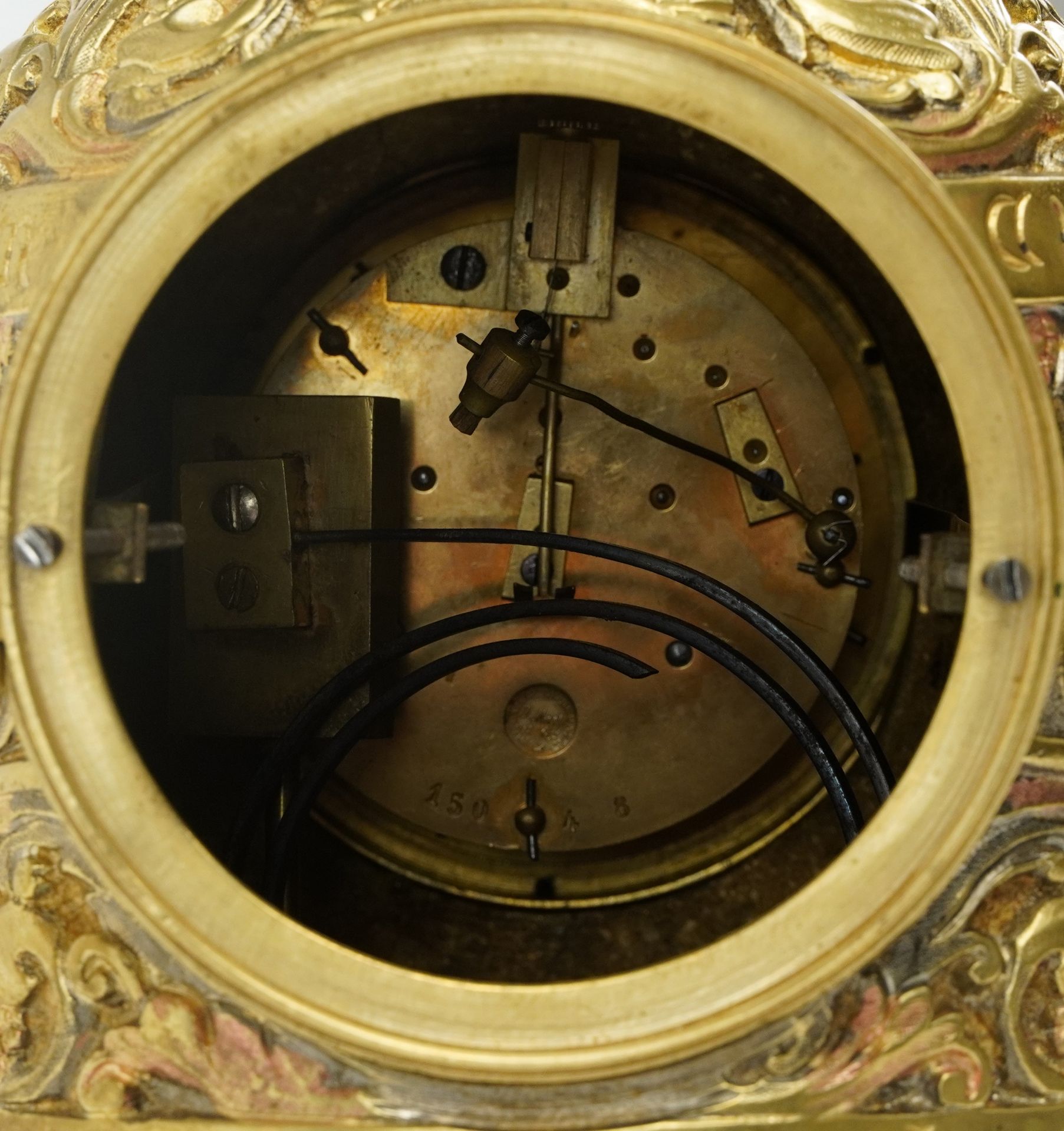 19th century ornate gilt metal bell shaped mantle clock having Roman numerals, the movement named - Bild 4 aus 5