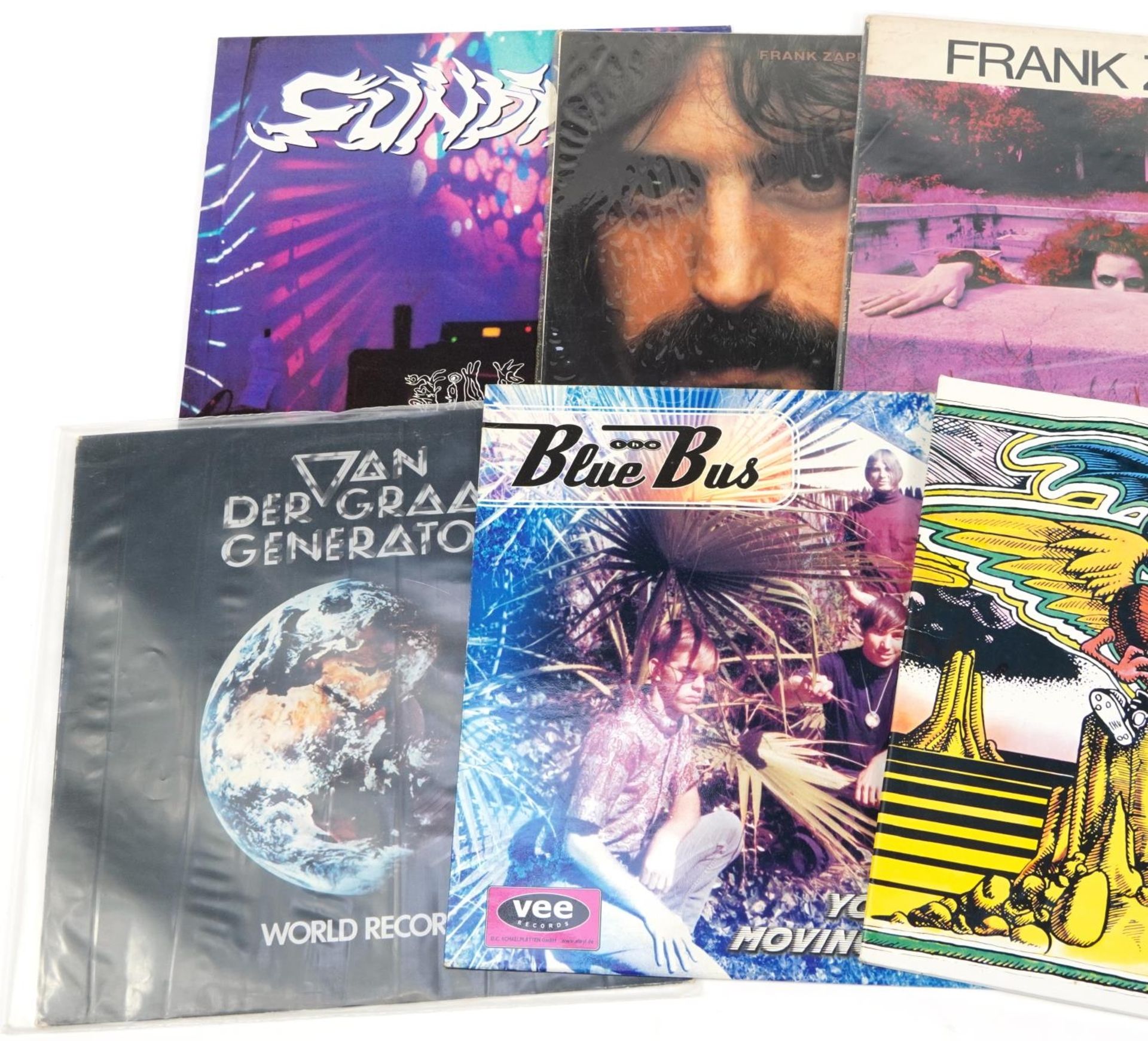 Vinyl LP records including Frank Zappa Hot Rats, The Doors and Blue Bus - Image 2 of 3