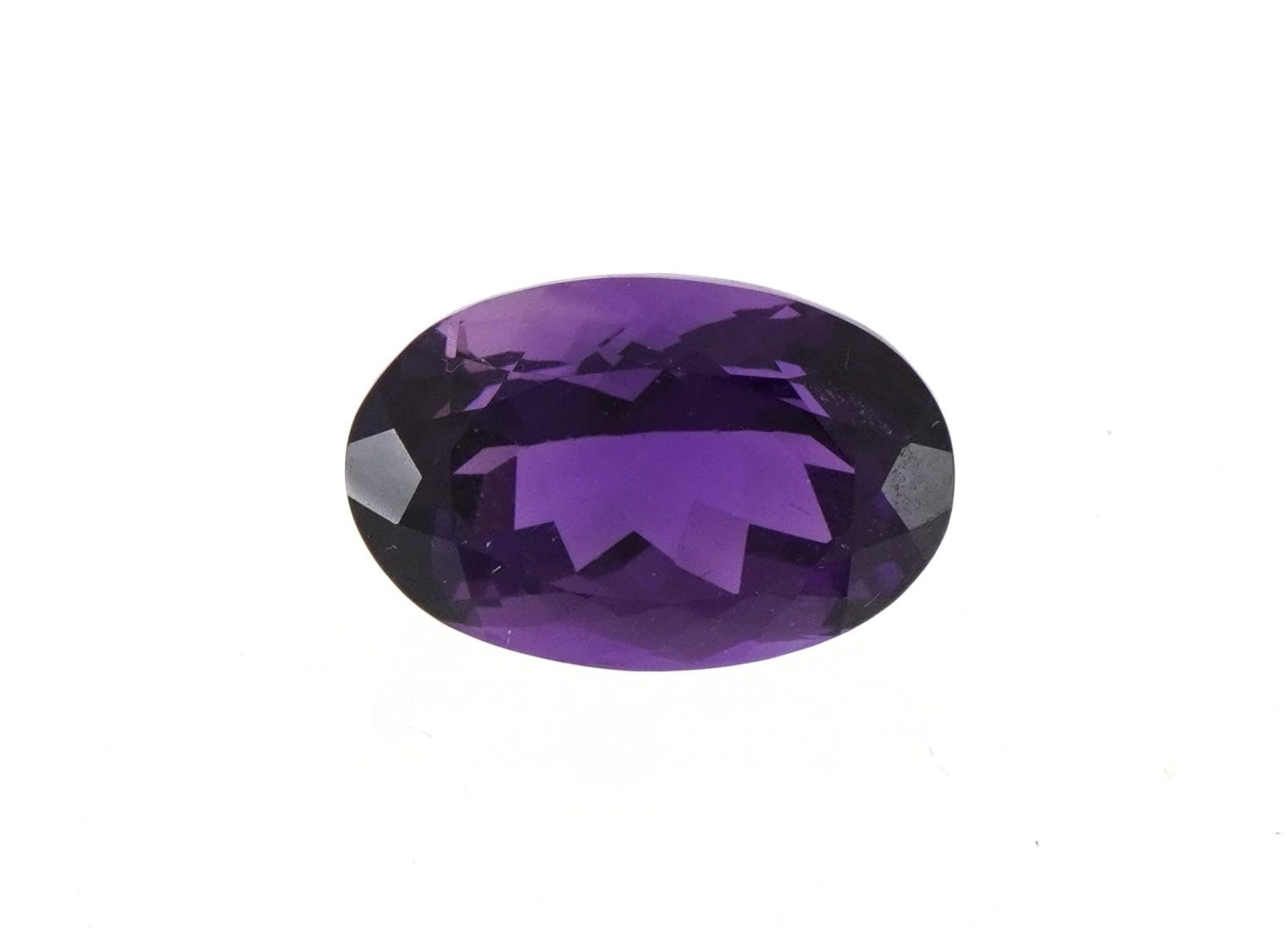 Oval natural amethyst gemstone, 16.34 carat - Bild 2 aus 2