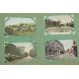 Album of over one hundred and thirty topographical postcards