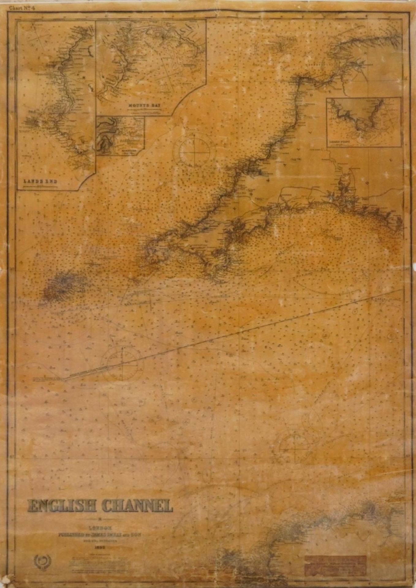 Three Canvas backed Admiralty maps - Image 5 of 12