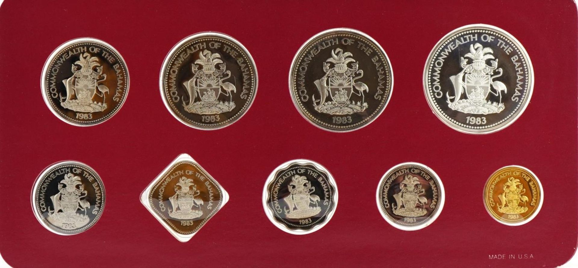 Franklin Mint, The Bahamas proof nine coin set with box and certificate - Image 2 of 4