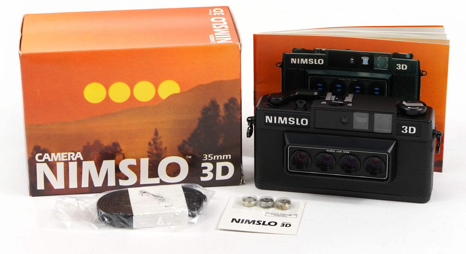 Nimslo 3D 35mm camera with box and instructions