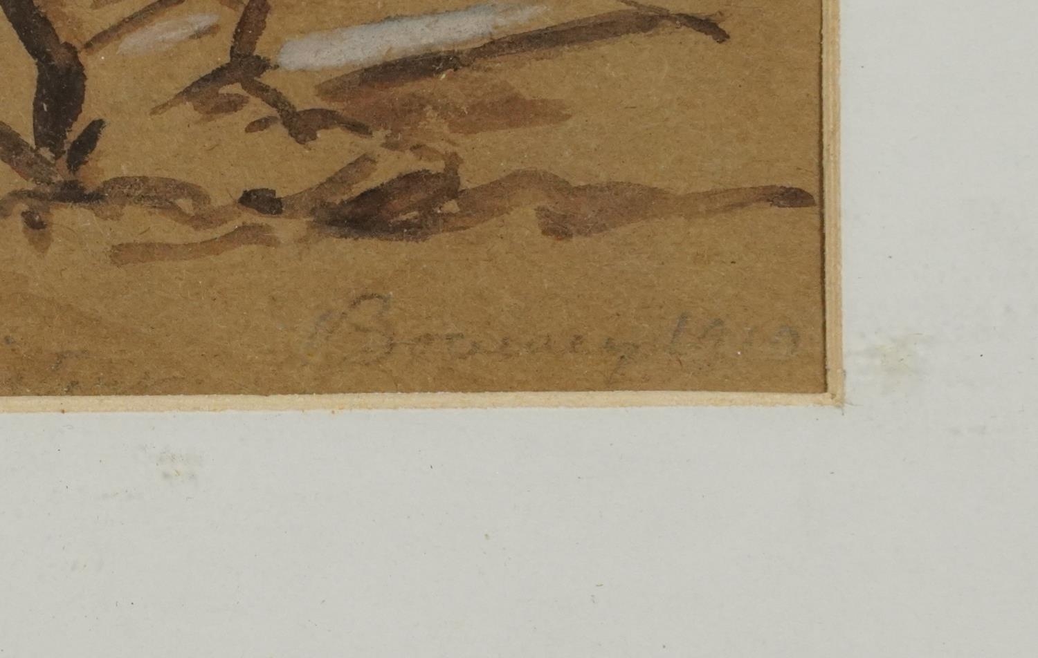 Canal, resting figure and cottage, three 19th century and later pencil and heightened chalks, one by - Image 14 of 15