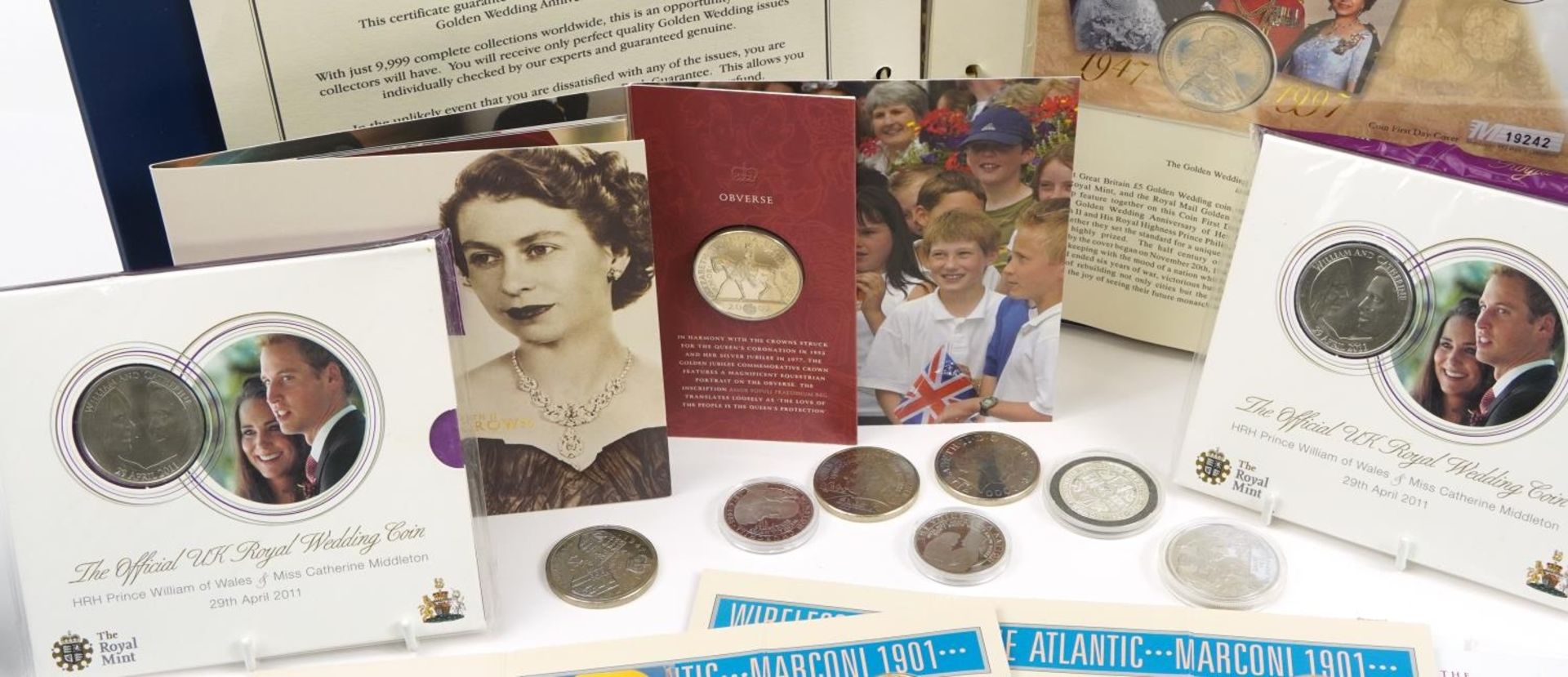 Silver proof uncirculated and other coinage including five pound coins and Elizabeth II Jubilee - Image 2 of 5