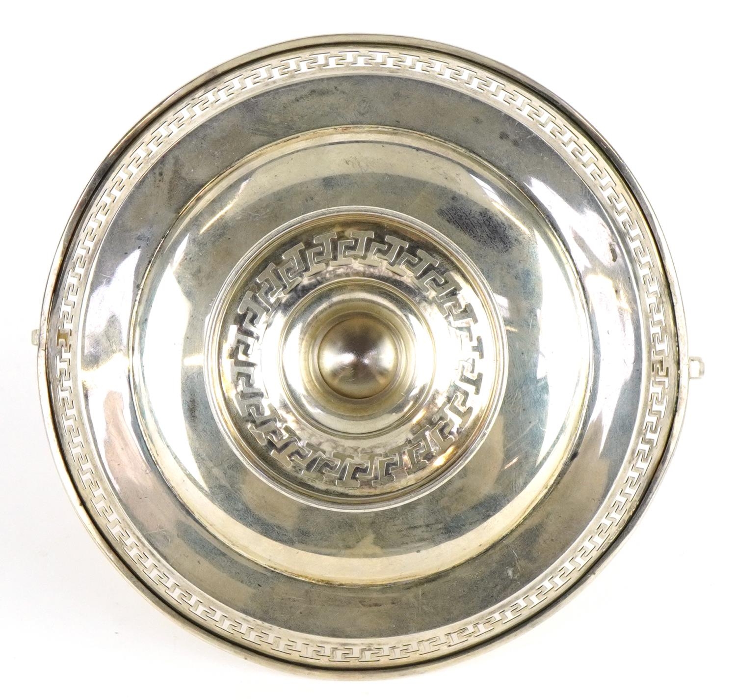 Fenton Brothers Ltd, Edwardian silver pedestal bonbon dish with pierced rim, Sheffield 1907, 15. - Image 3 of 4