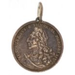 Irish William III King & Constitution silver medal by W Mossop, 17.5g