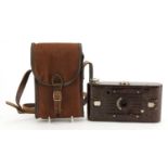 Vintage Kodak no 2 Hawkette camera with canvas case