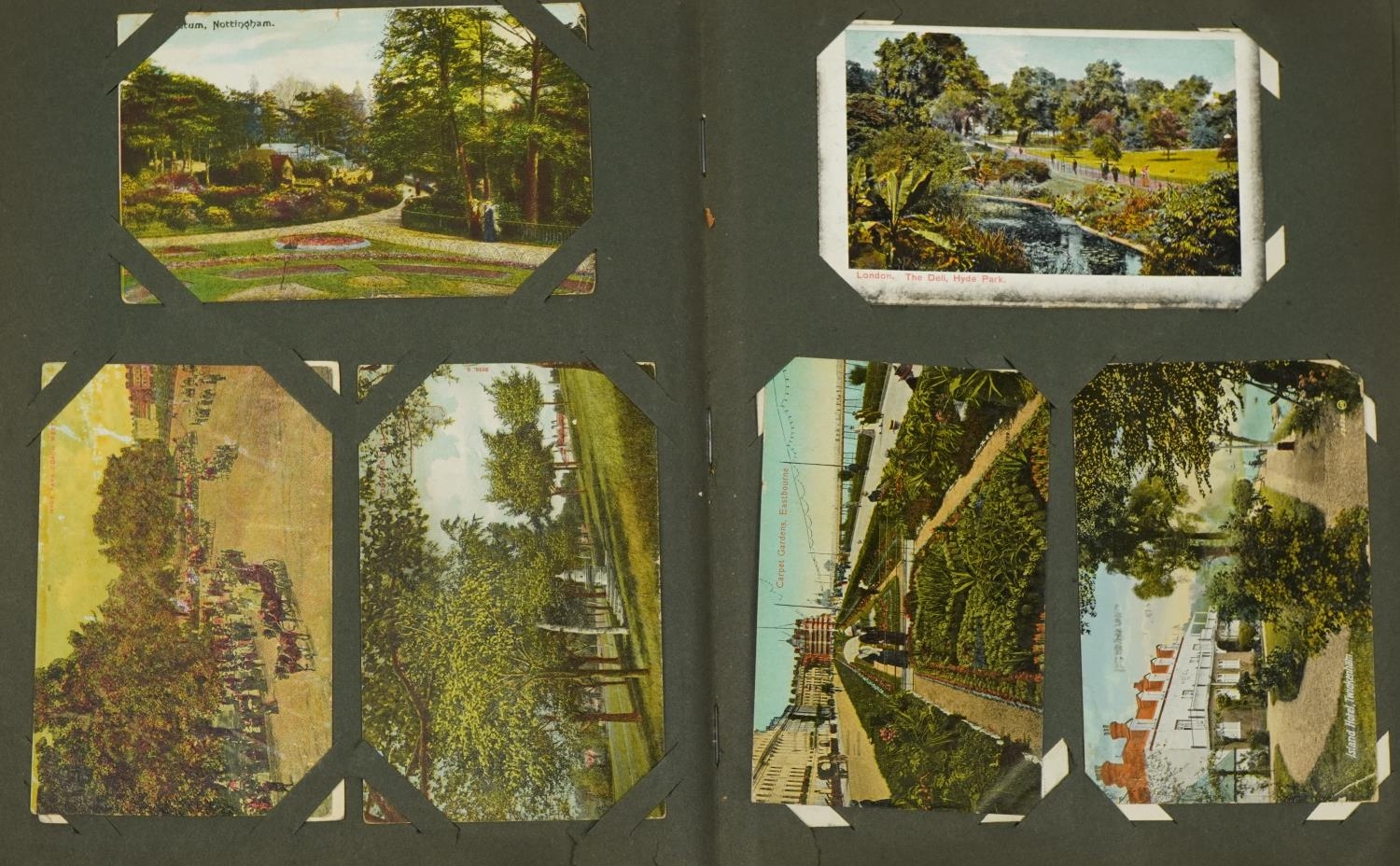 Collection of social history and topographical postcards arranged in an album - Image 5 of 6