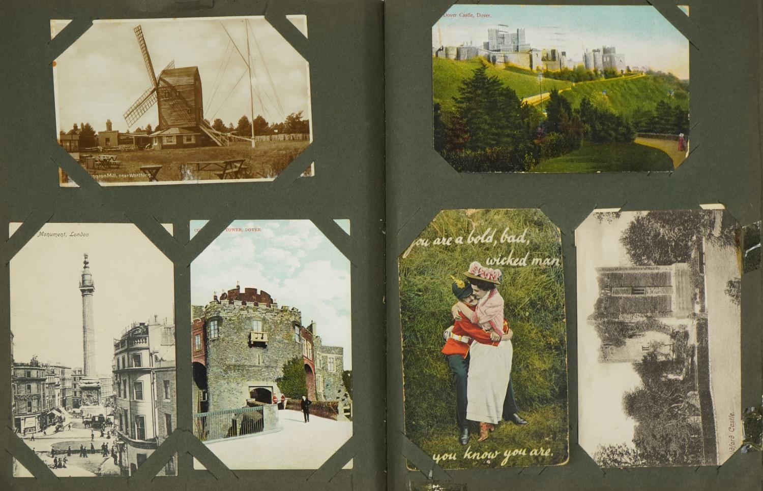 Collection of social history and topographical postcards arranged in an album - Image 3 of 6