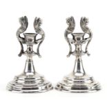 WMF, pair of German silver plated classical epergne bases, each 12cm high