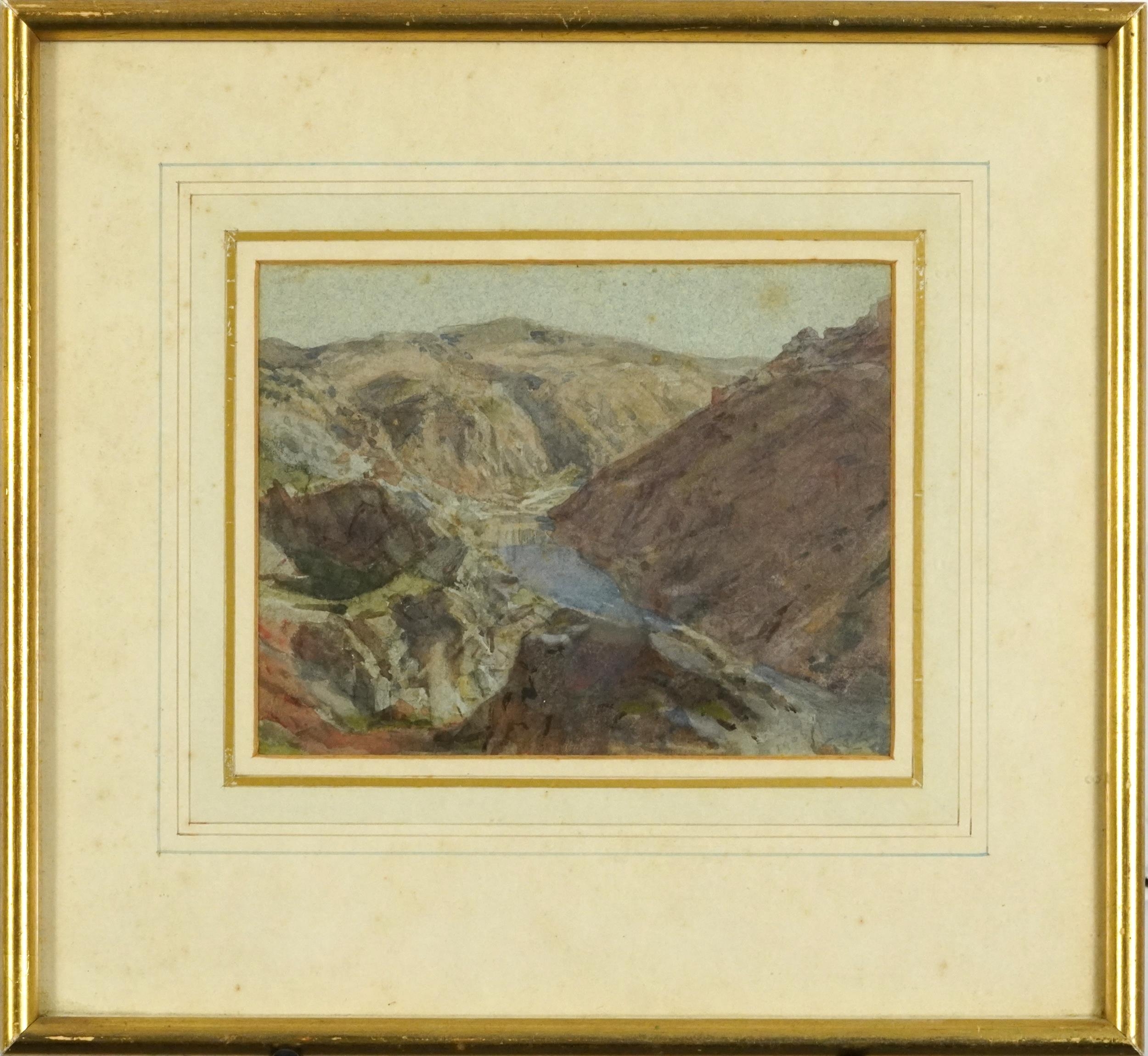 Harold Arthur Burke - French hill town and Spanish rocky valley landscape, pair of early 20th - Image 3 of 11