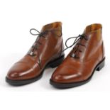 Pair of as new Russell & Bromley brown calf leather ankle boots, size 38