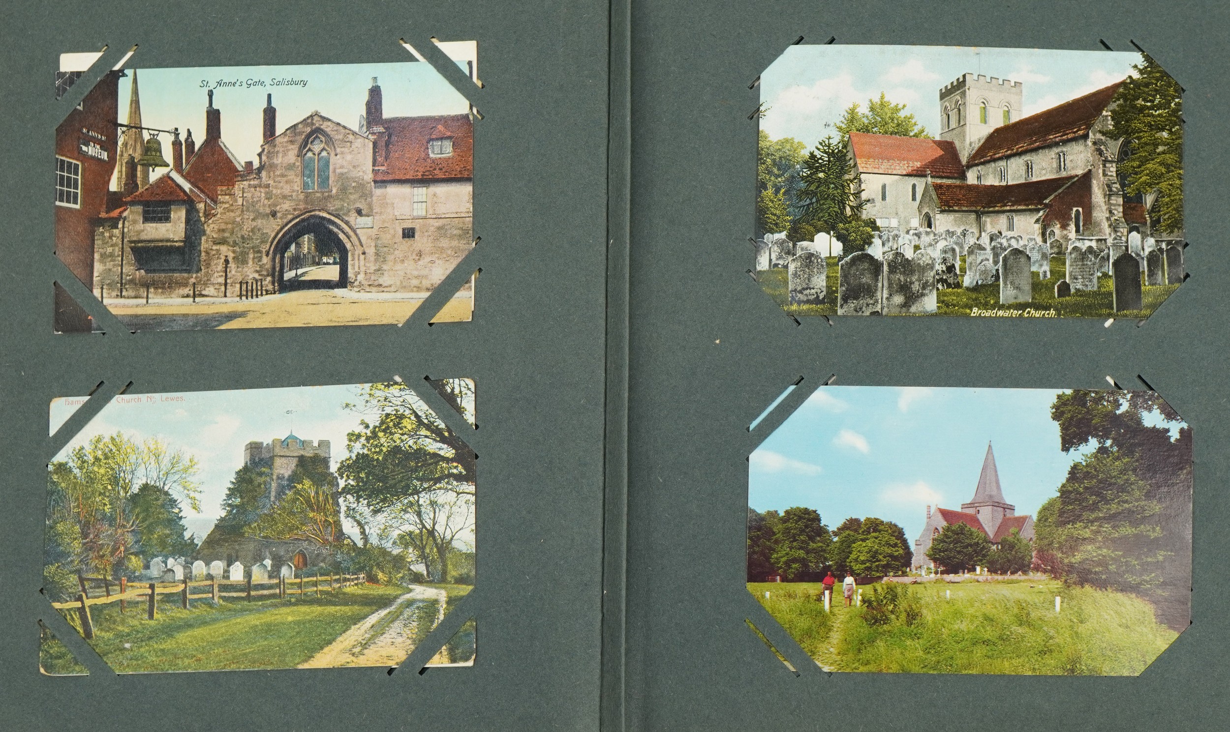 Album of one hundred and thirty church postcards