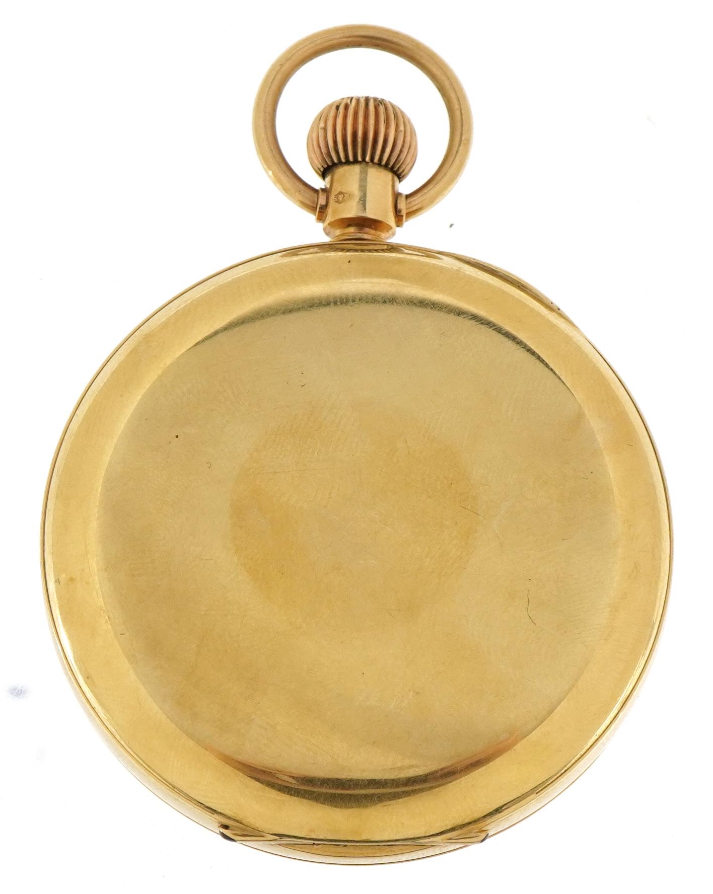 Buren, gentlemen's Buren 9ct gold open face pocket watch with subsidiary dial, the case numbered - Image 2 of 4