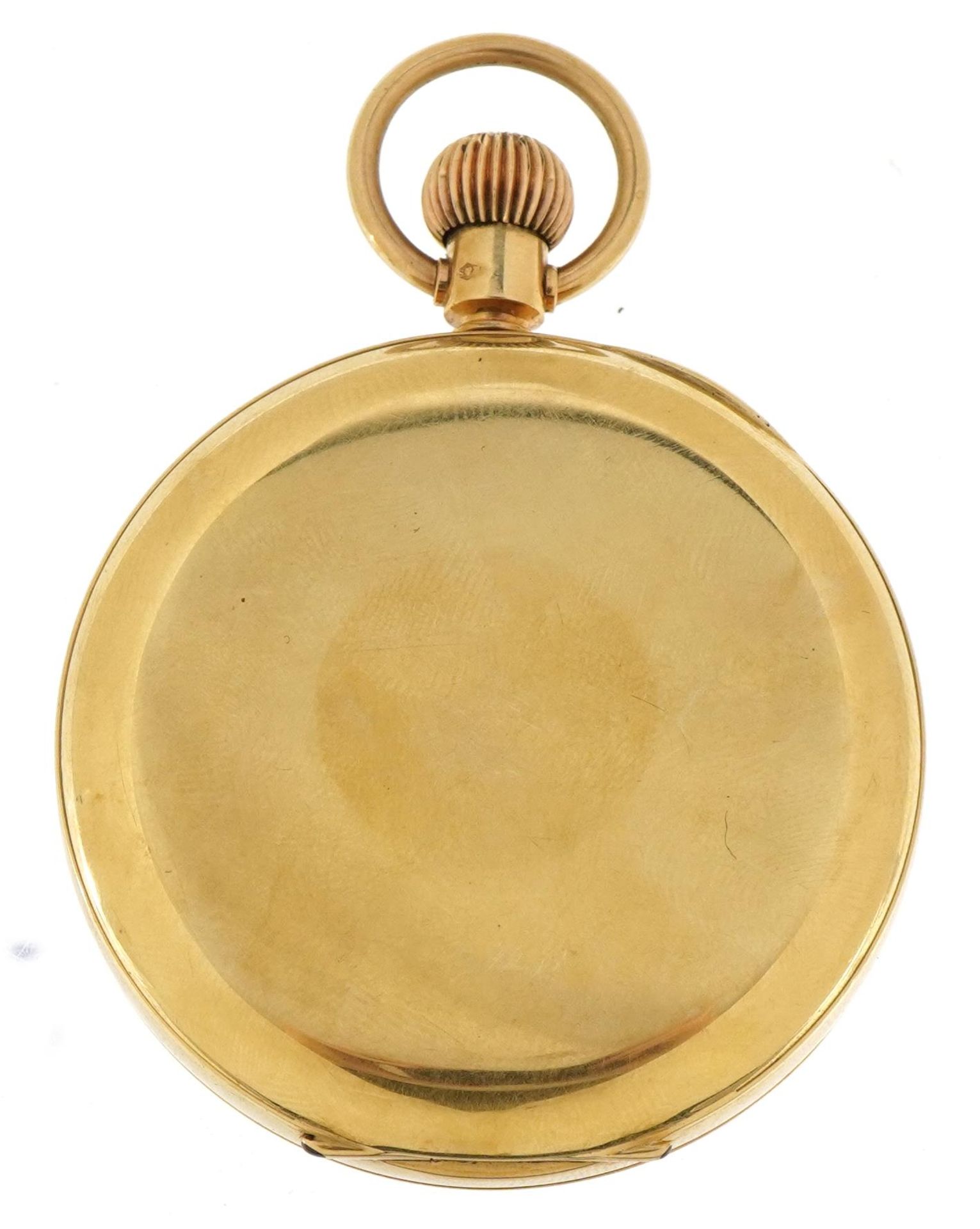 Buren, gentlemen's Buren 9ct gold open face pocket watch with subsidiary dial, the case numbered - Image 2 of 4