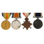 British military World War I medal group comprising a trio awarded to 340232J.STEPHENS.CH.ARM.R.N.