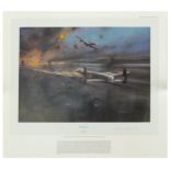 Robert Taylor - The Dam Busters, military interest print in colour signed by Air Marshal Sir