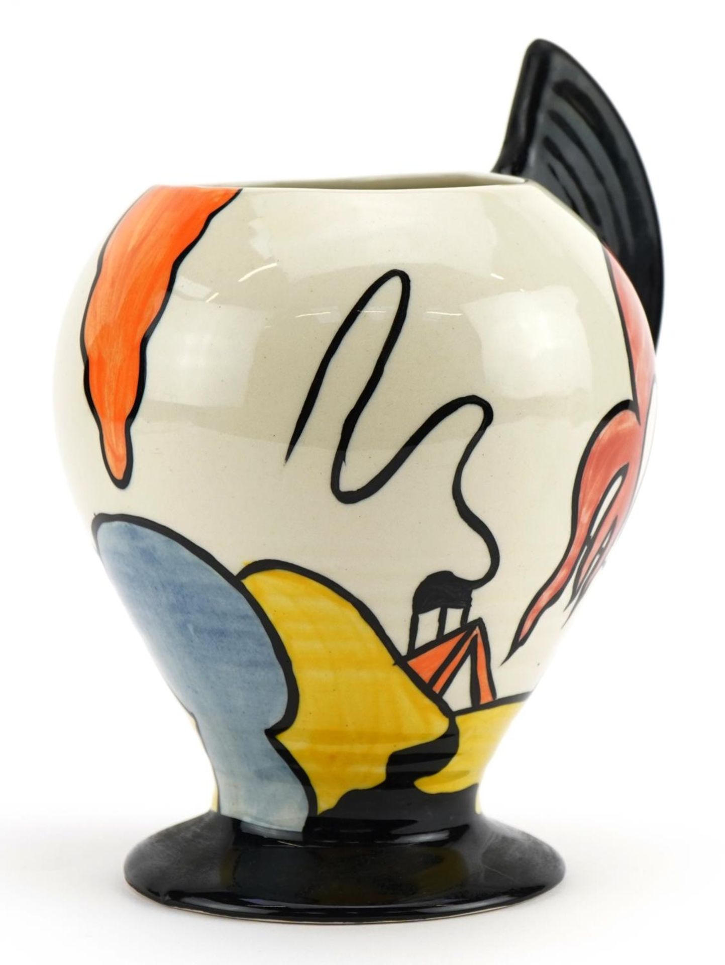Lorna Bailey vase hand painted and inscribed The Dingle, Porthill to the base, 16.5cm high