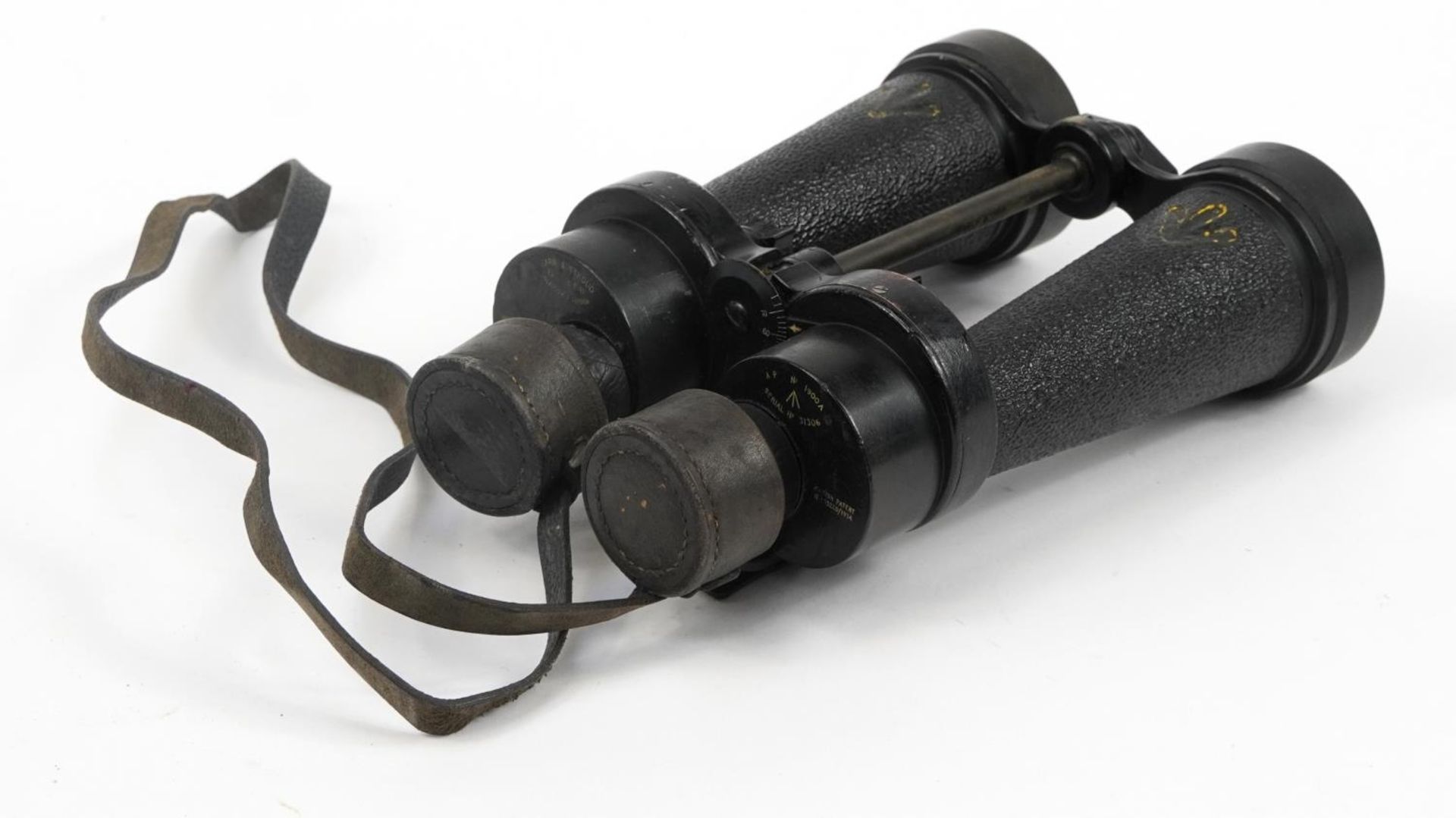 Barr & Stroud, pair of military interest binoculars with brown leather case, serial number 31306, - Bild 3 aus 4