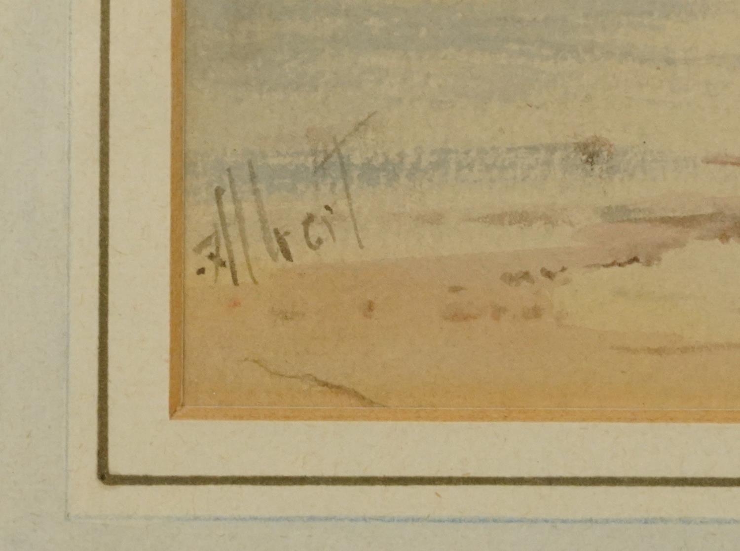 Albert Ernest Markes - Coastal scene with seagulls and ships, late 19th century watercolour, chalk - Image 3 of 4