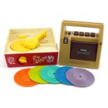 Vintage child's Fisher Price music box record player and tape cassette player