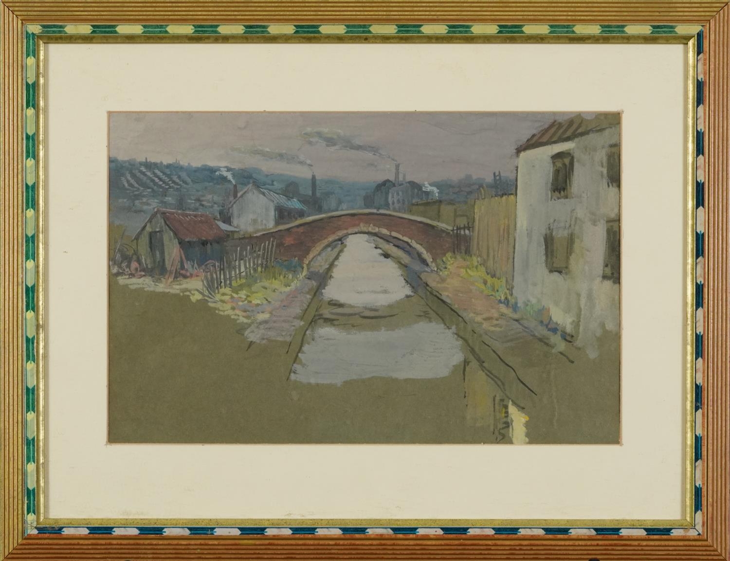 Canal, resting figure and cottage, three 19th century and later pencil and heightened chalks, one by - Image 9 of 15