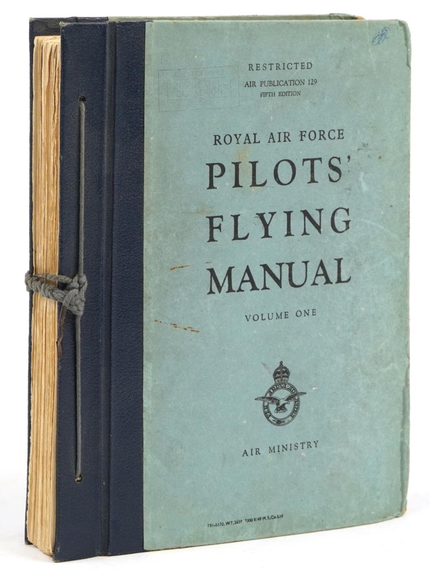 Military interest RAF Restricted Pilot's Flying Manual volume 1 with coloured and black and white