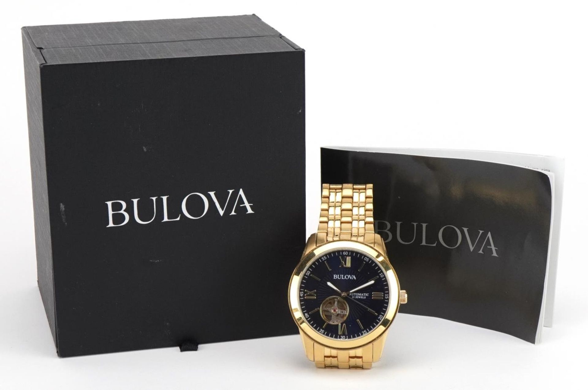 Bulova, gentlemen's Bulova 97A automatic wristwatch with box, 42mm in diameter - Image 7 of 7