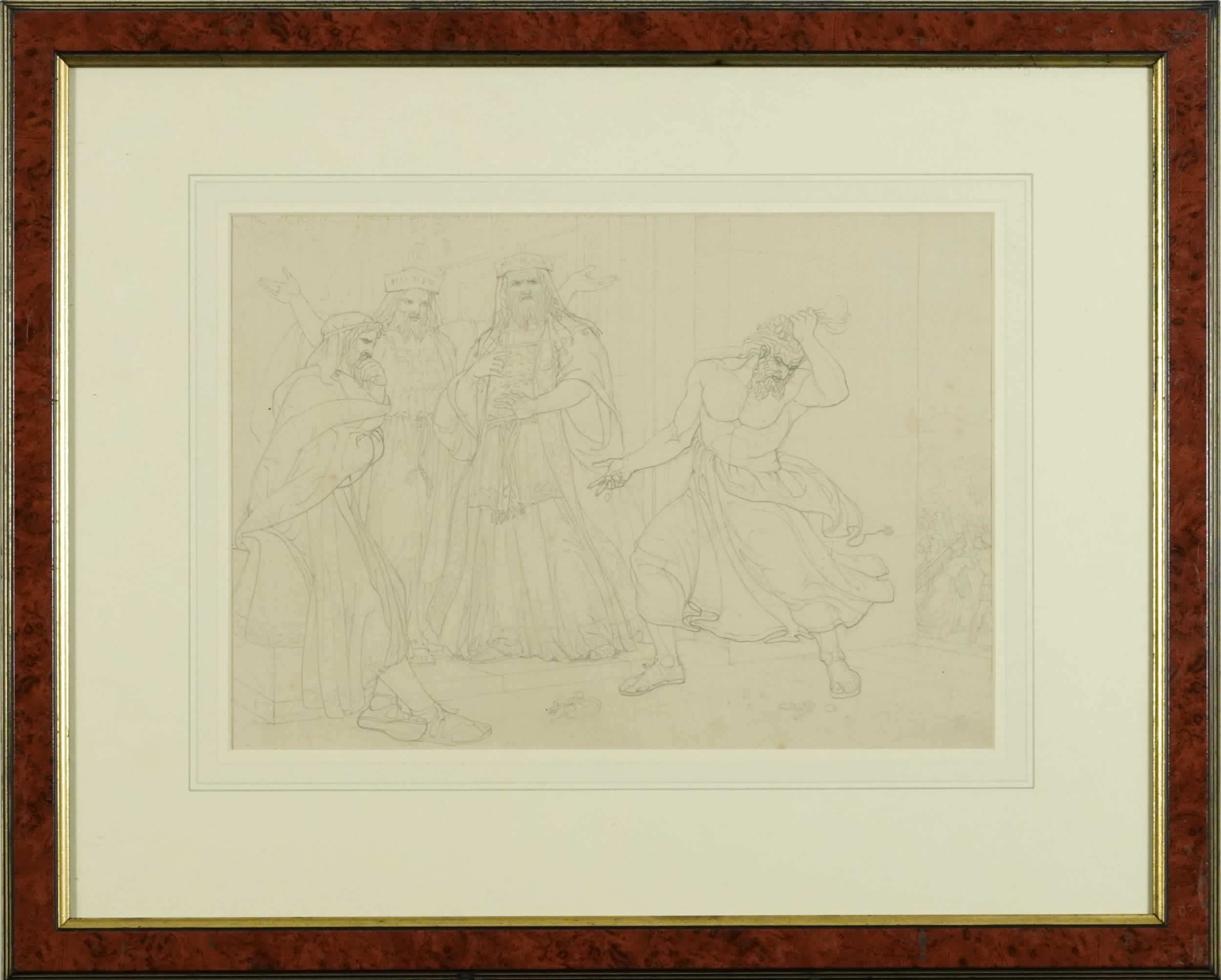 Attributed to William Frederick Woodington - Bearded figures wearing robes, possibly Roman or Greek, - Image 2 of 4