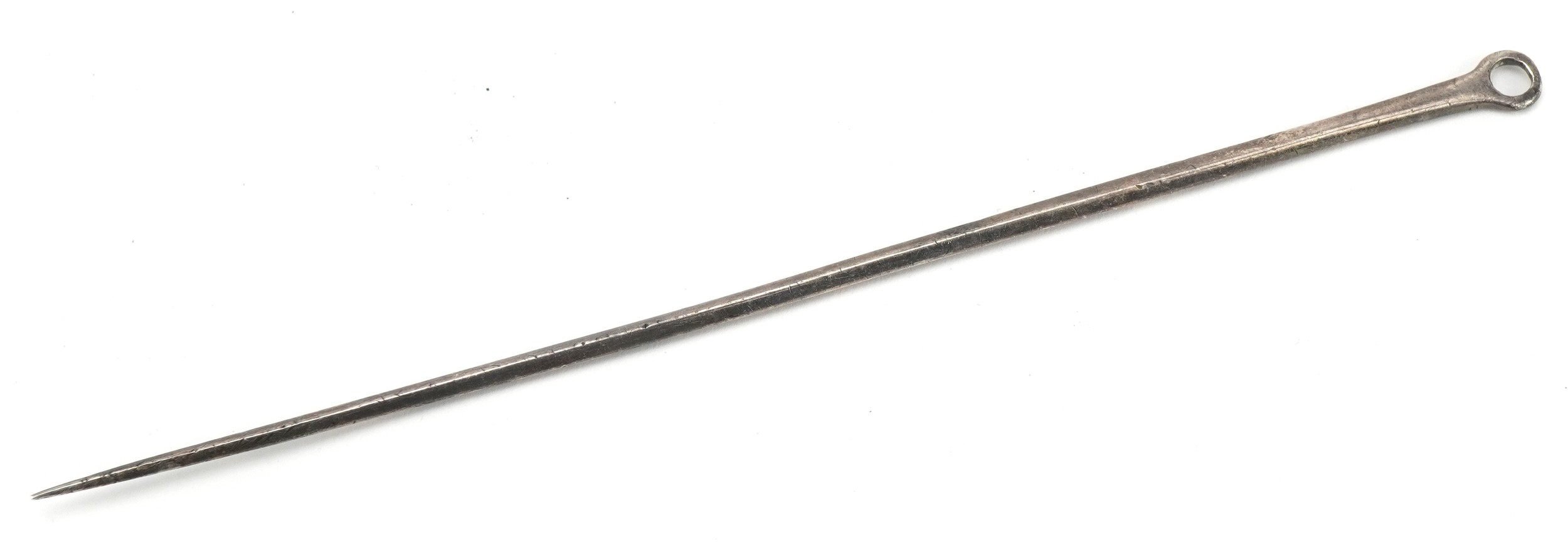 Georgian silver meat skewer, indistinct hallmarks, 20cm in length, 15.2g - Image 2 of 4