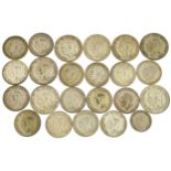 British pre decimal pre 1947 coinage including half crowns and florins, 265.0g