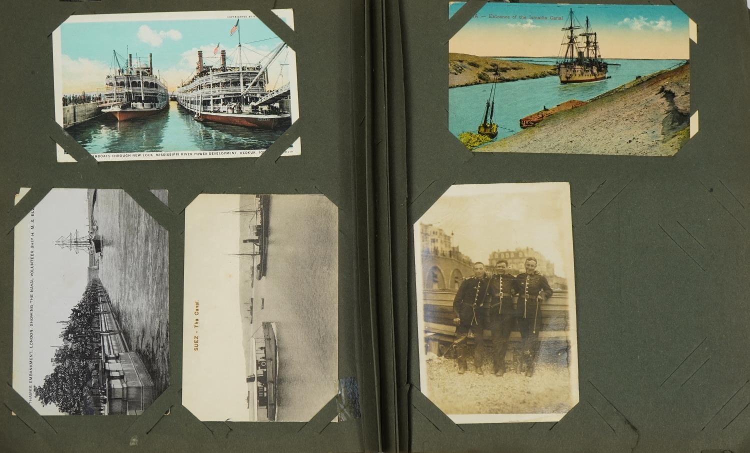 Collection of social history and topographical postcards arranged in an album - Image 2 of 6