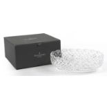 Waterford Crystal oval bowl with certificate and box numbered 322-934, 27.5cm wide