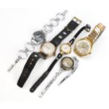 Five vintage ladies and gentlemen's wristwatches including Paul Jobin, Cimier Deluxe and Rotary