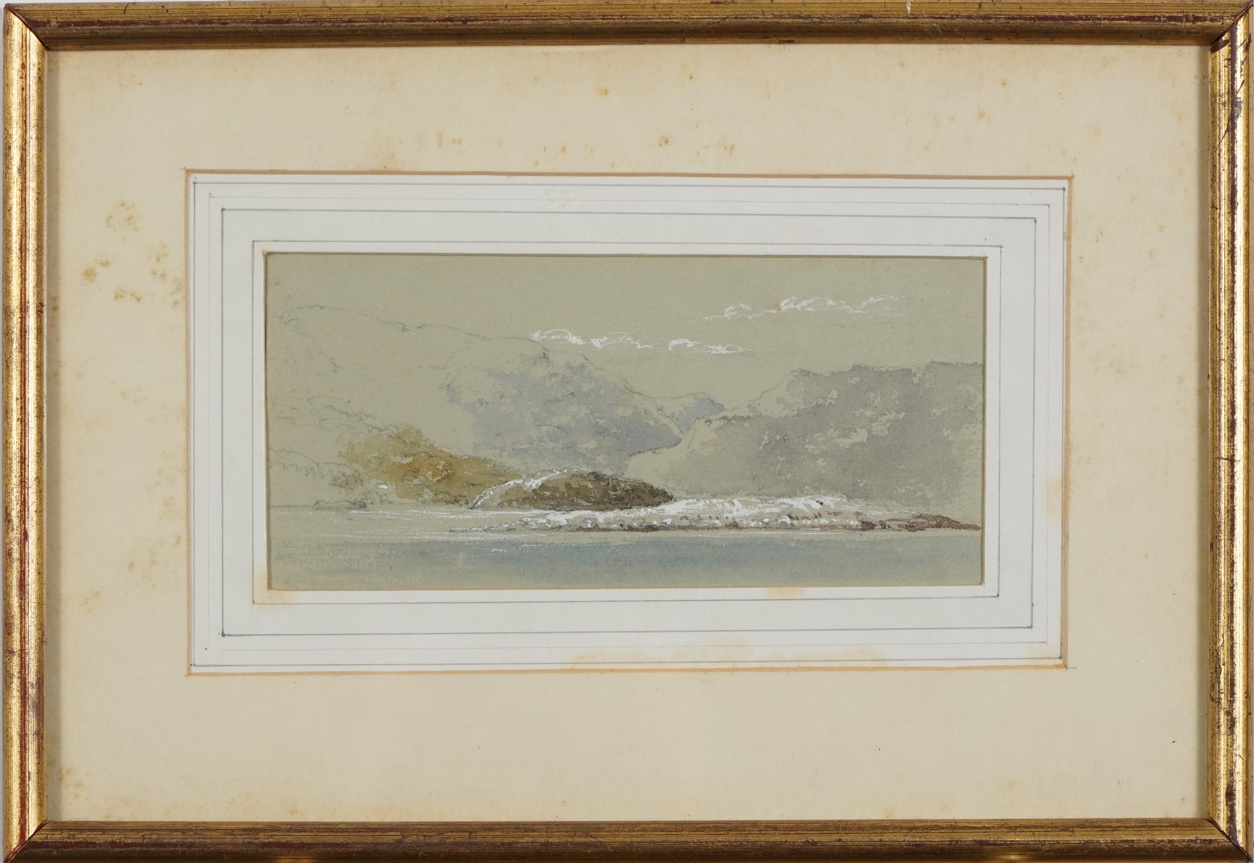 George Wallis - Entrance to Loch Roddin, Isles of Bute, 19th century Scottish heightened - Image 2 of 4