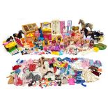 Large collection of vintage and later Barbie and Sindy dolls, clothing, furniture and accessories