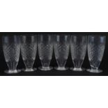 Set of six Waterford Crystal Powerscourt drinking glasses, each 16cm high