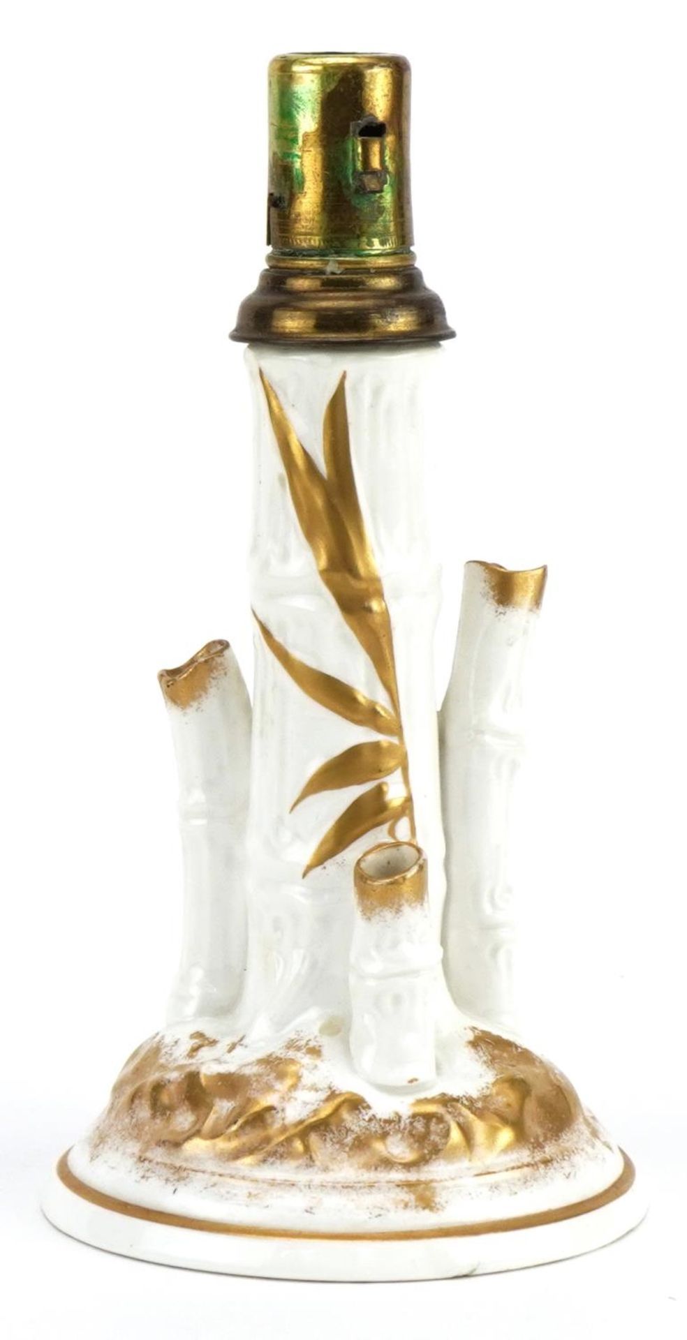 Foley Wileman, Victorian aesthetic Fola bamboo design candlestick, 19cm high - Bild 2 aus 4