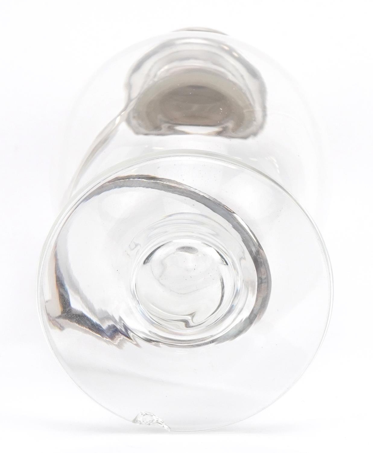 Silver mounted glass claret jug, M J P maker's mark, Birmingham 1997, 34cm high - Image 3 of 4
