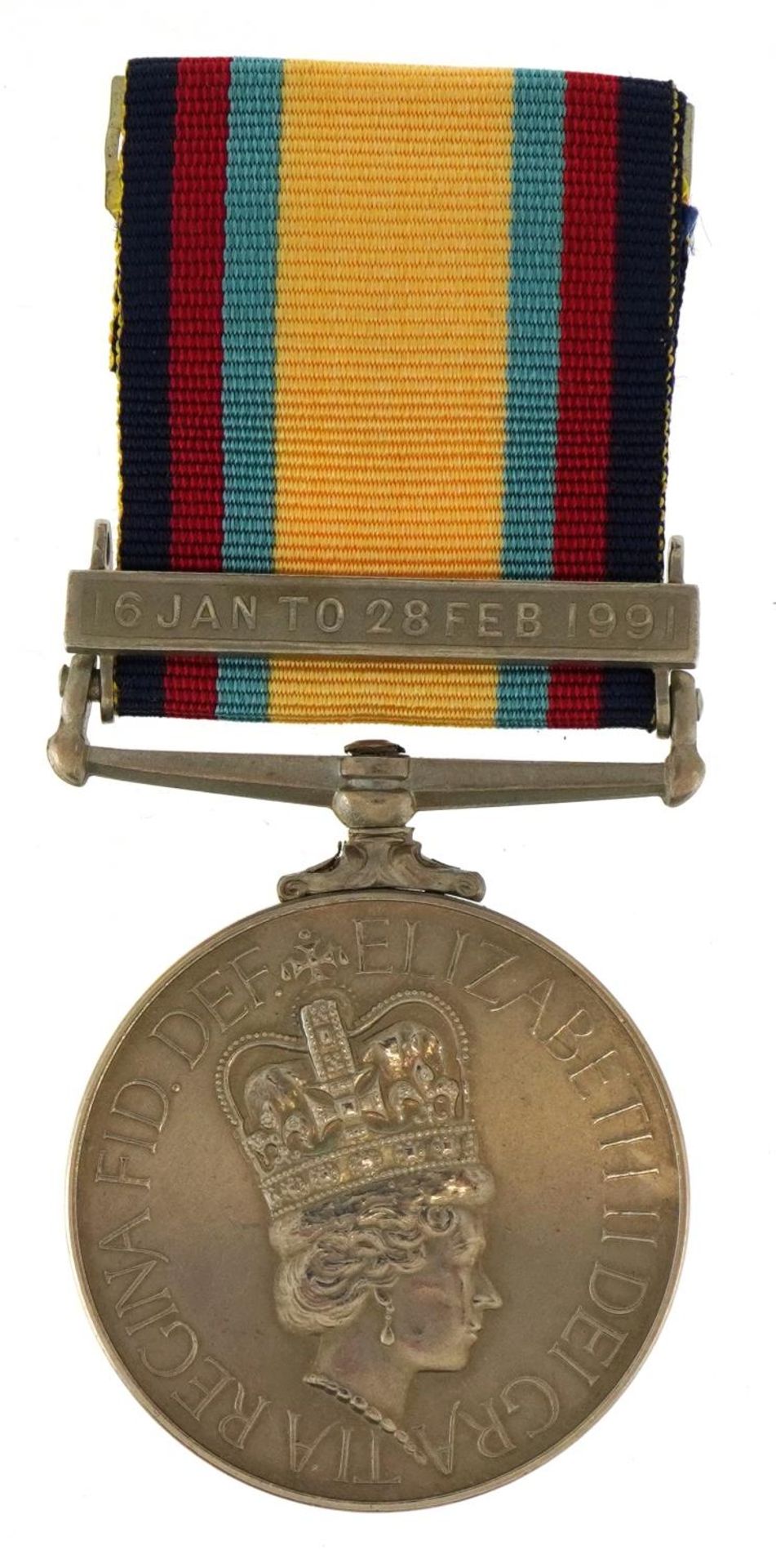 British military Elizabeth II Gulf medal with 16 Jan to 28 Feb 1991 bar awarded to MM4 A A MILEA - Image 2 of 4